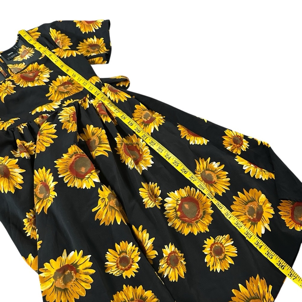 ASOS Maternity Black Sunflower Mini Dress - Picture 8 of 10